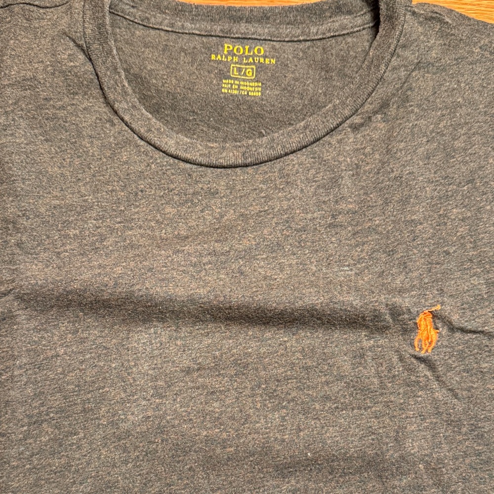 Polo by Ralph Lauren Army Green Tee with Gold Logo Men’s Large